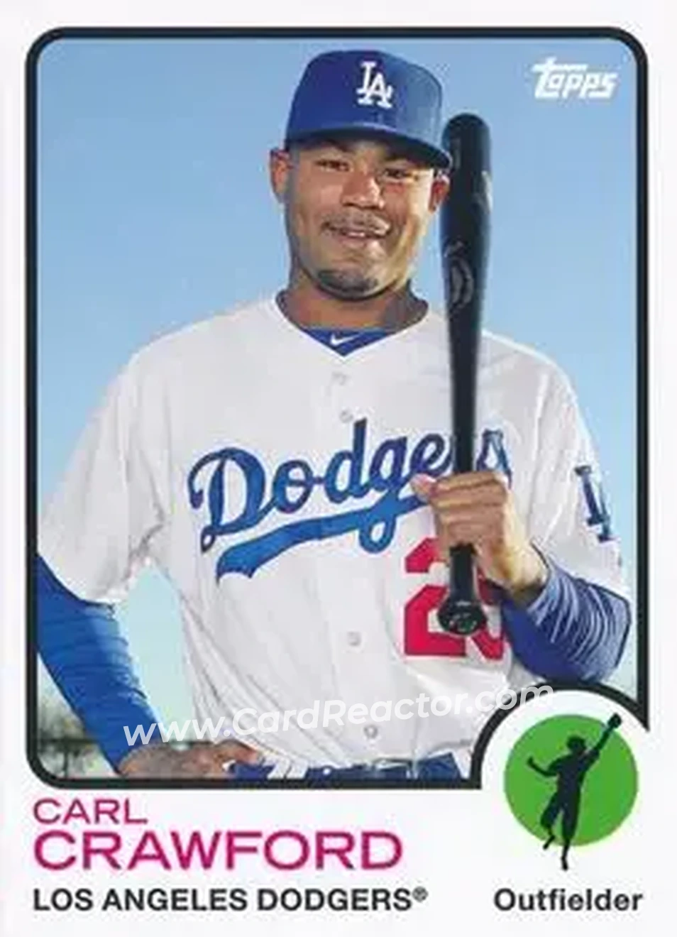 2014 Topps Archives #5 - Carl Crawford - Los Angeles Dodgers - Front