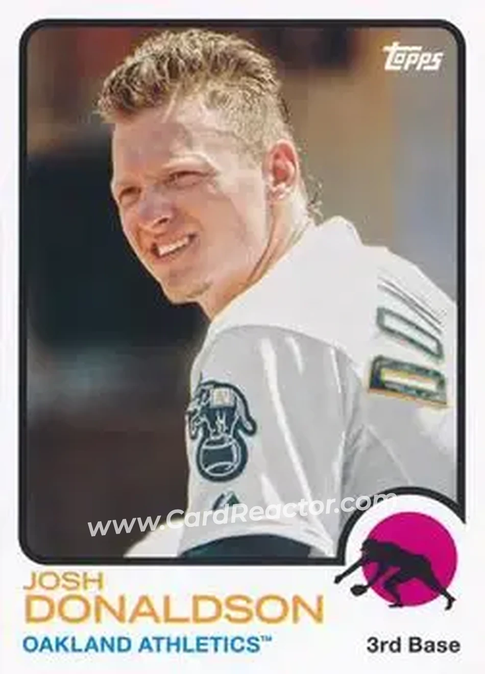 2014 Topps Archives #9 - Josh Donaldson - Oakland Athletics - Front 2014 Topps Archives #9 - Josh Donaldson - Oakland Athletics - Front