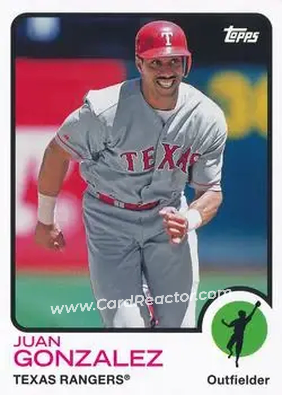 2014 Topps Archives #10 - Juan Gonzalez - Texas Rangers - Front