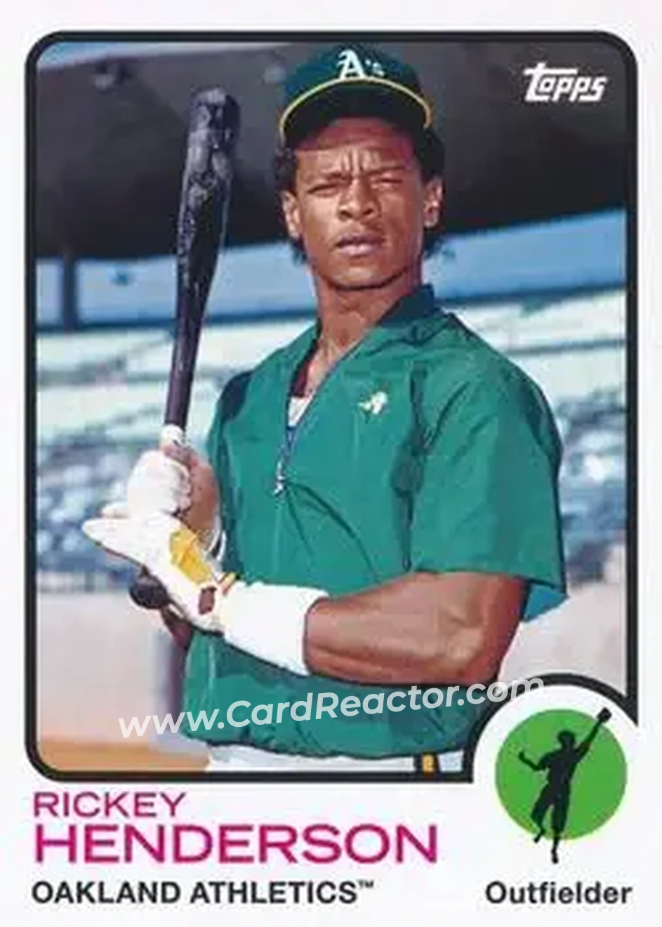 2014 Topps Archives #18 - Rickey Henderson - Oakland Athletics - Front