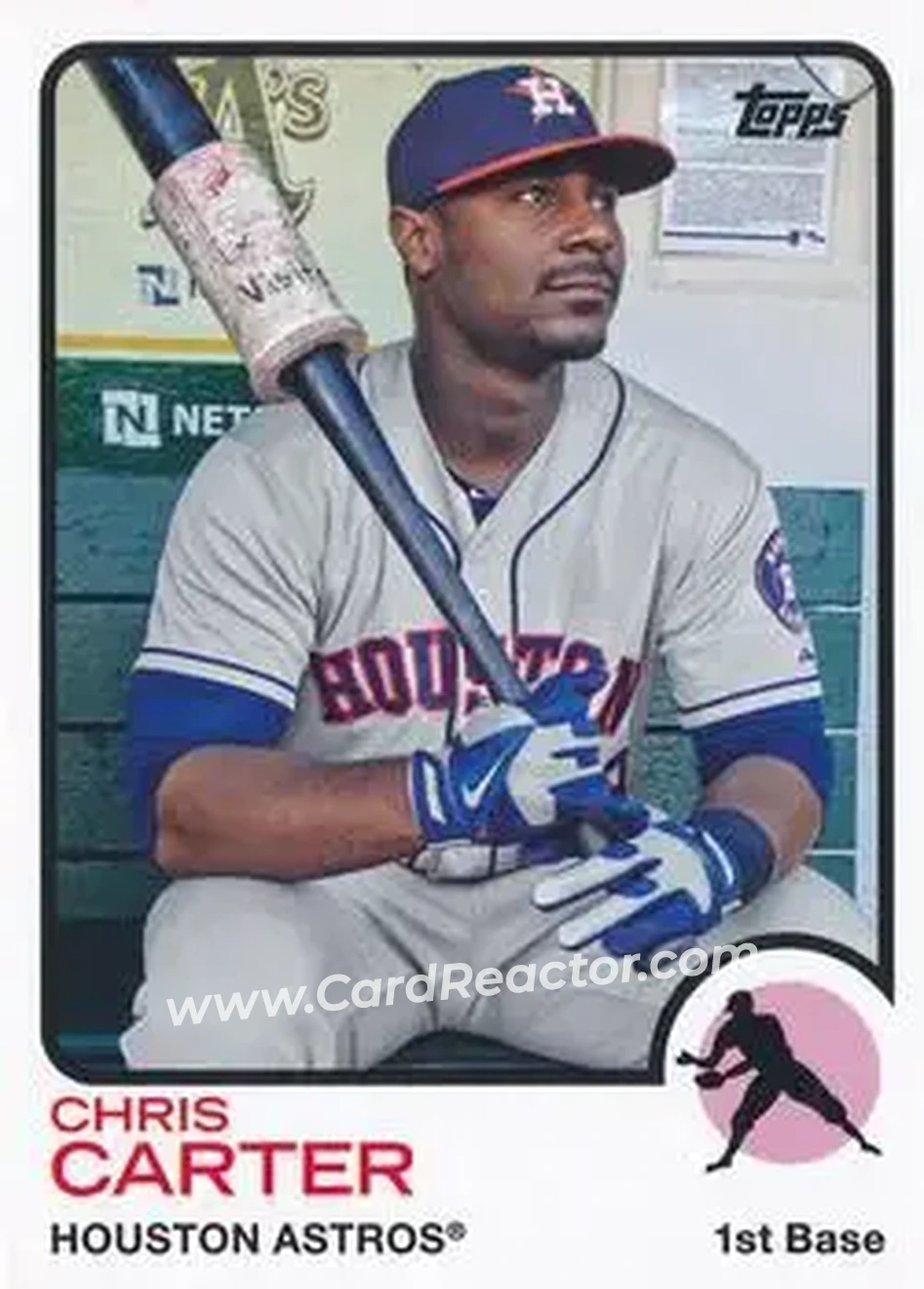 2014 Topps Archives #23 - Chris Carter - Houston Astros - Front 2014 Topps Archives #23 - Chris Carter - Houston Astros - Front