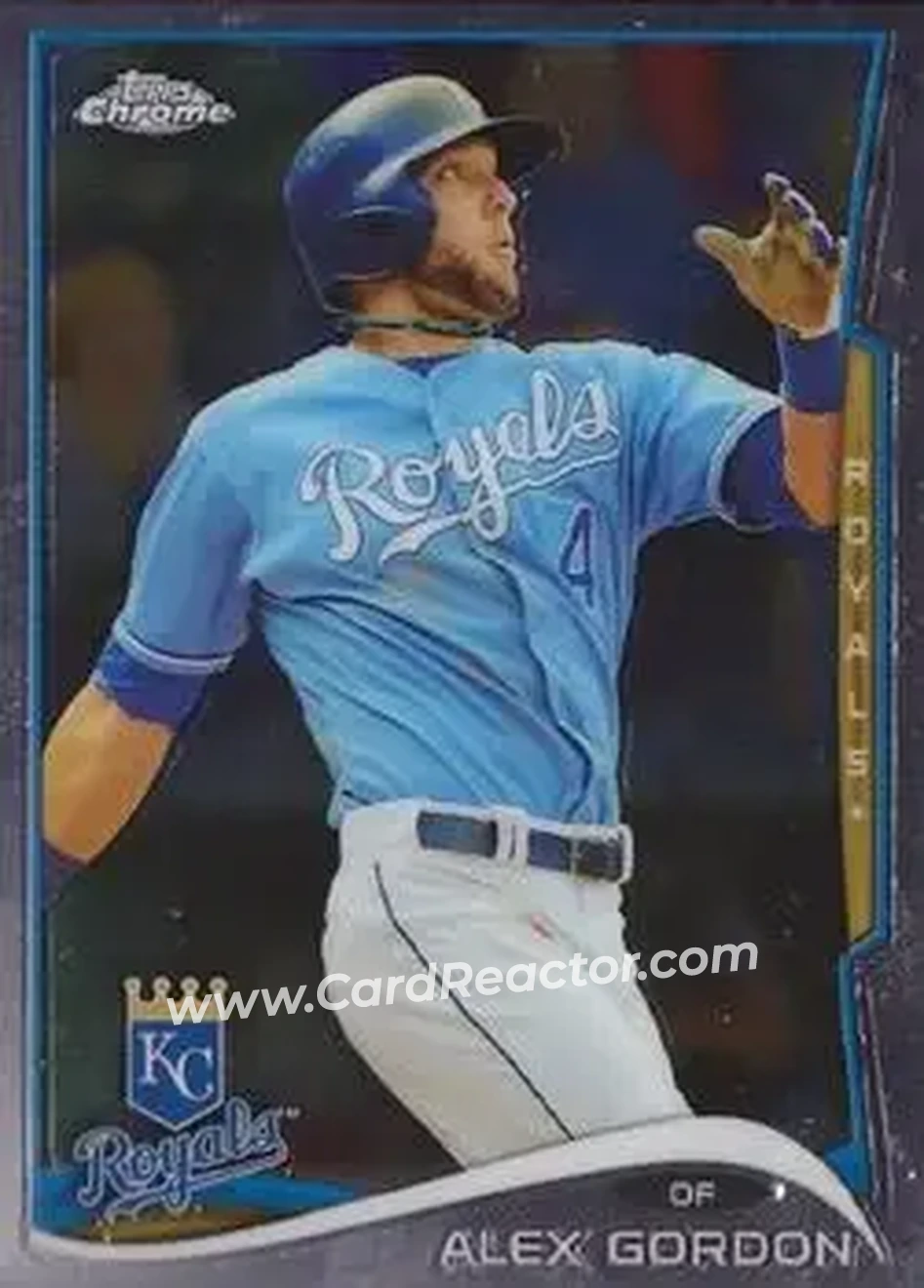 2014 Topps Chrome #2 - Alex Gordon - Kansas City Royals - Front