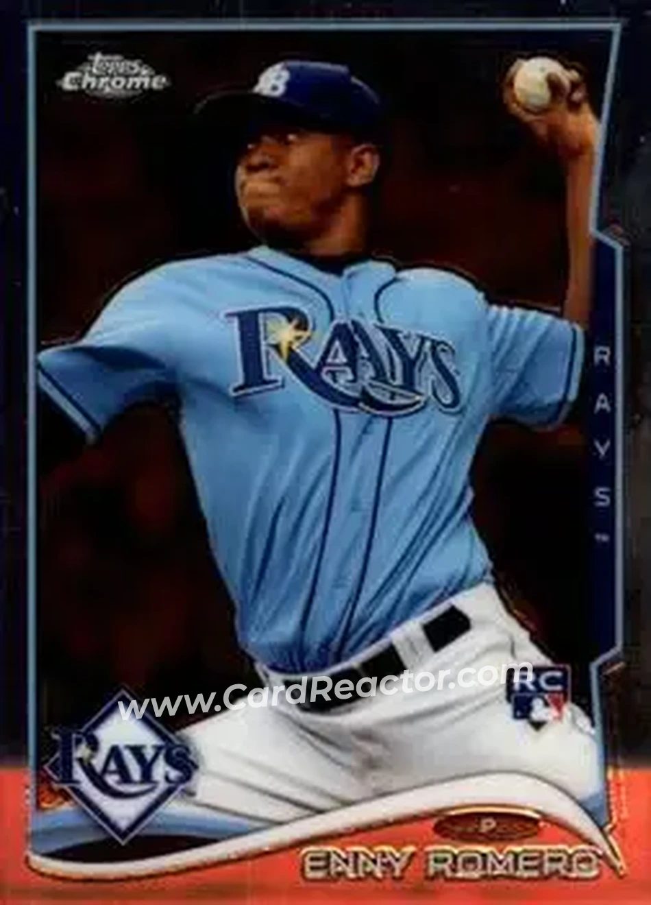 2014 Topps Chrome #3 - Enny Romero - Tampa Bay Rays