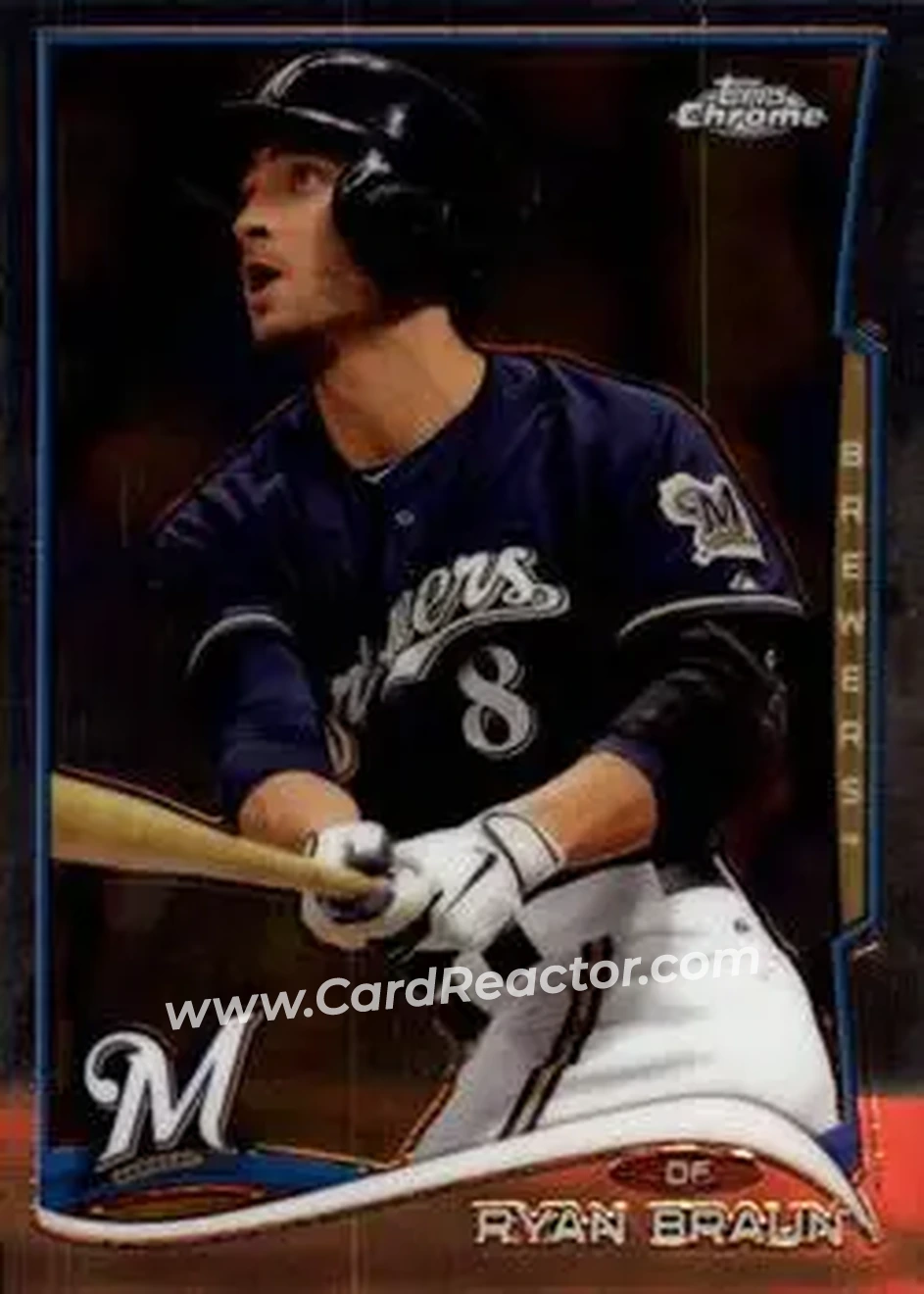 2014 Topps Chrome #5 - Ryan Braun - Milwaukee Brewers - Front