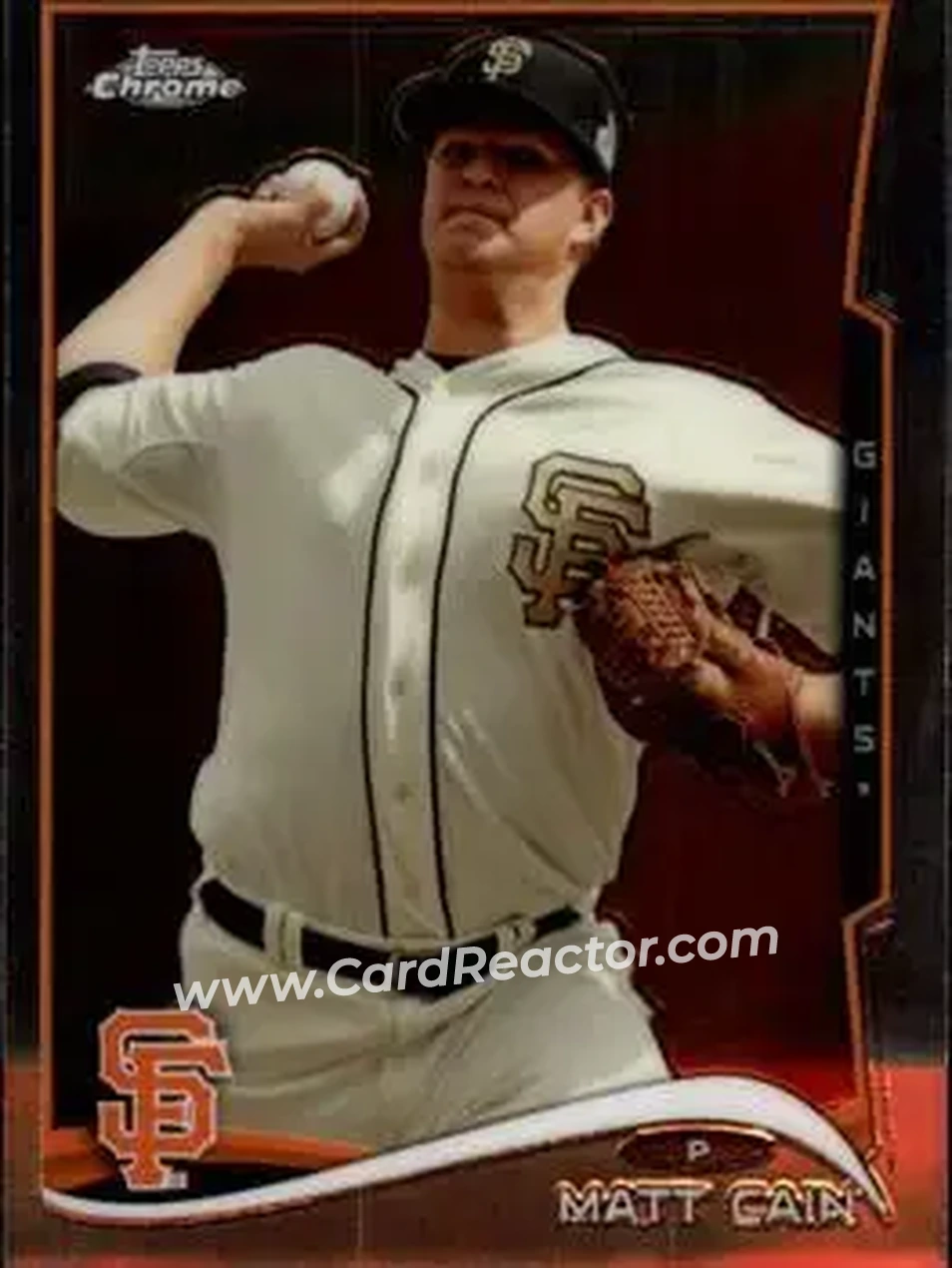 2014 Topps Chrome #7 - Matt Cain - San Francisco Giants - Front