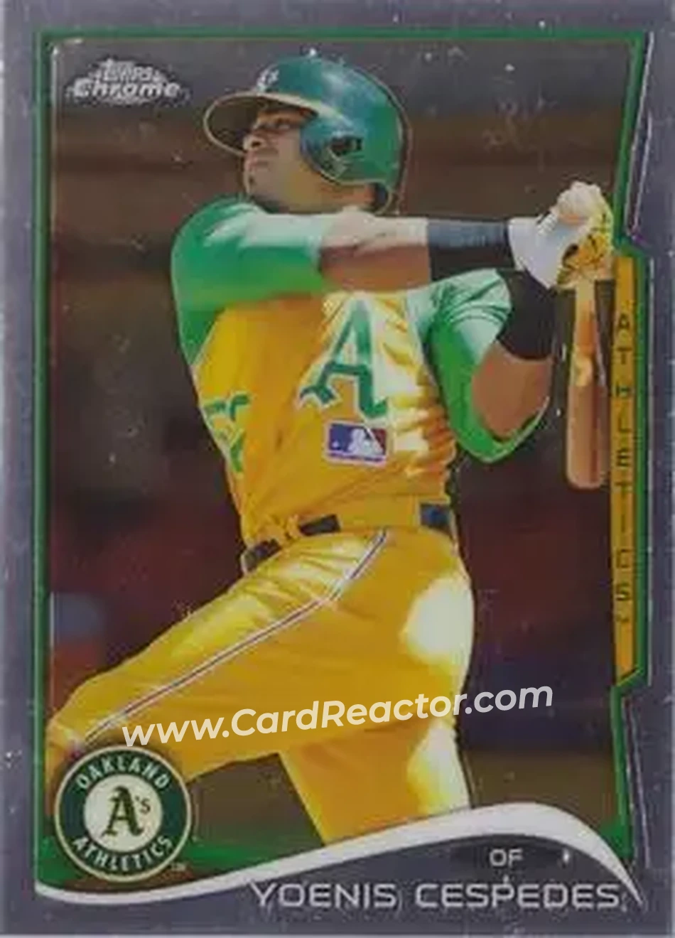 2014 Topps Chrome #8 - Yoenis Cespedes - Oakland Athletics - Front