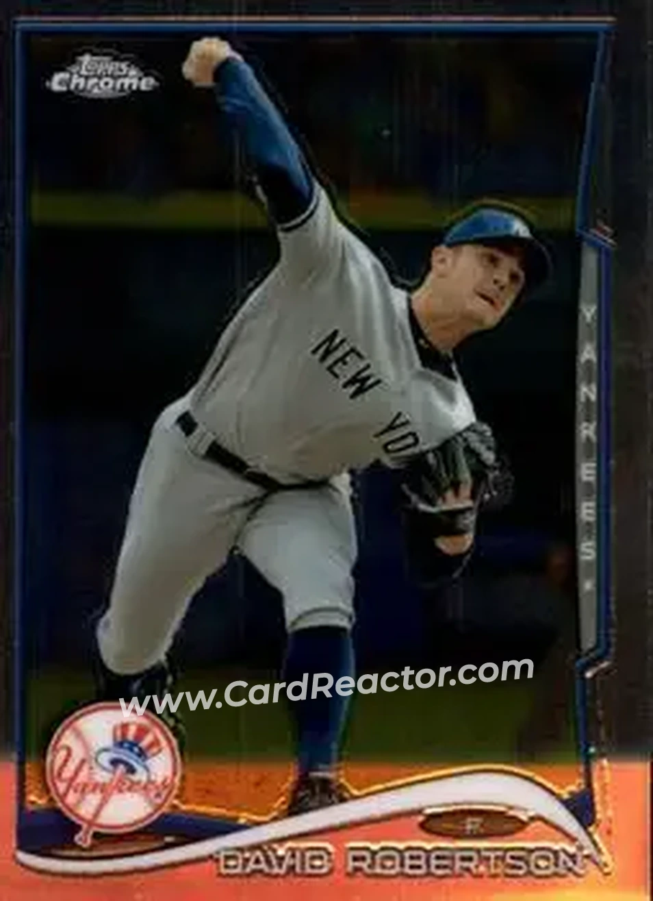 2014 Topps Chrome #15 - David Robertson - New York Yankees - Front