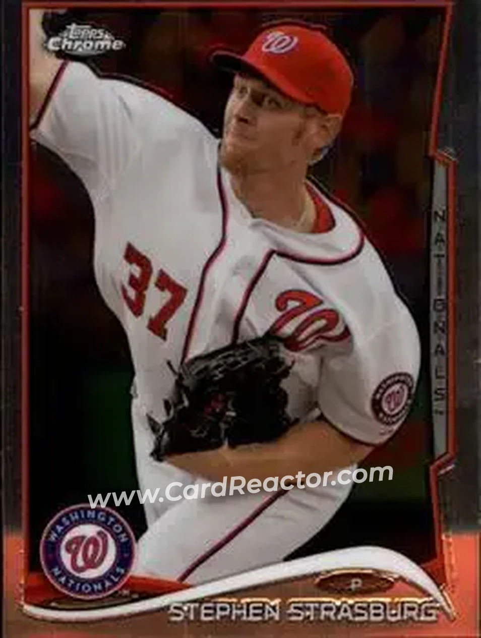 2014 Topps Chrome #17 - Stephen Strasburg - Washington Nationals - Front
