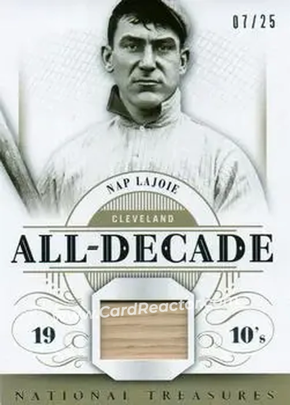 2014 Panini National Treasures - All Decade #7 - Nap Lajoie - Cleveland Naps - Front