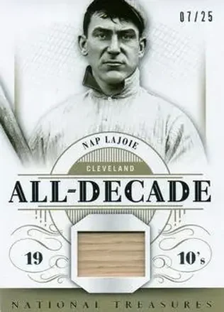 2014 Panini National Treasures - All Decade #7 - Nap Lajoie - Cleveland Naps