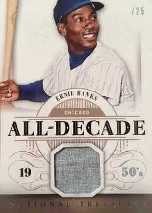 2014 Panini National Treasures - All Decade #21 - Ernie Banks - Chicago Cubs