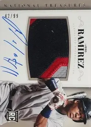 2014 Panini National Treasures #182 - José Ramírez - Cleveland Indians