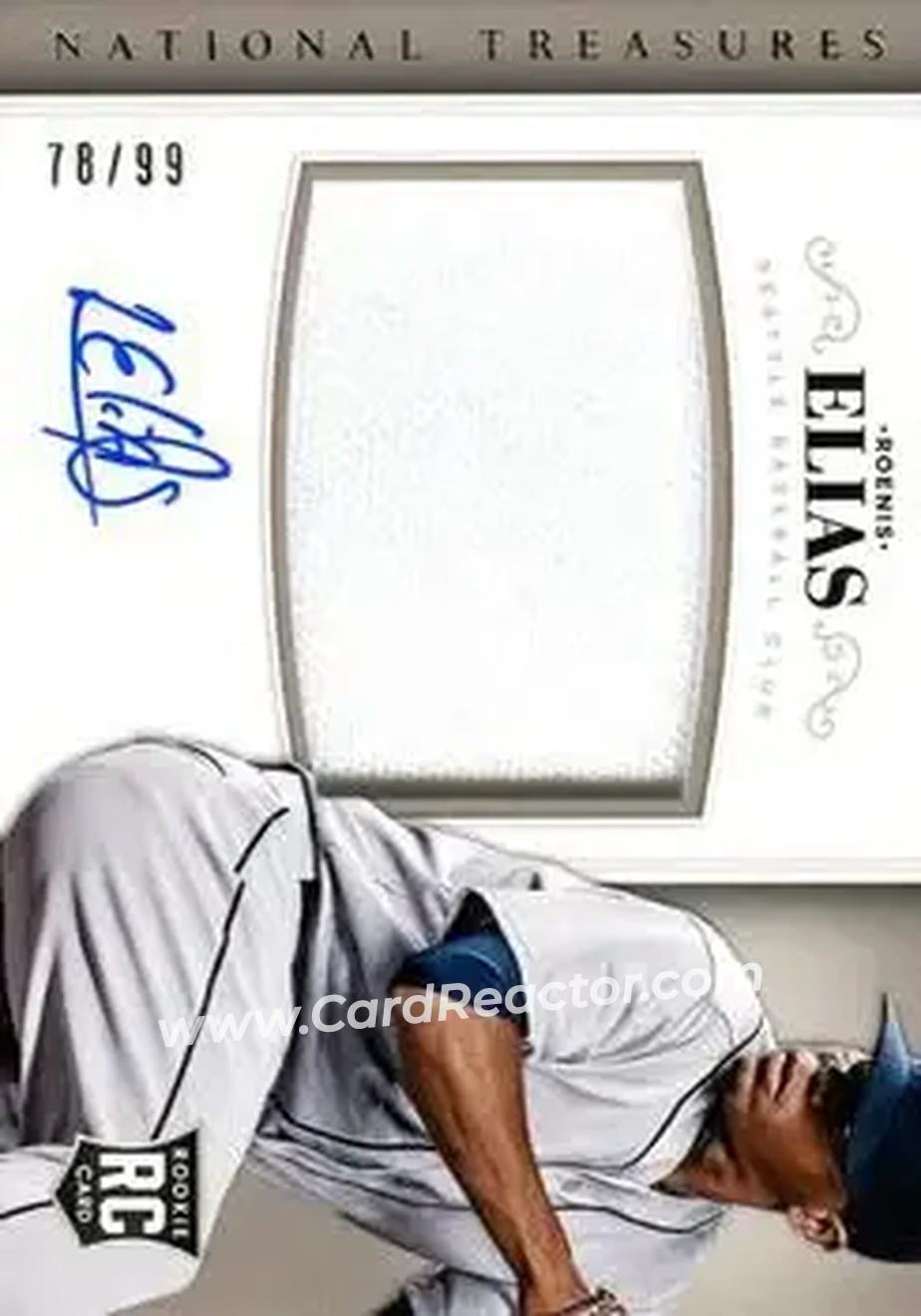 2014 Panini National Treasures #190 - Roenis Elías - Seattle Mariners - Front