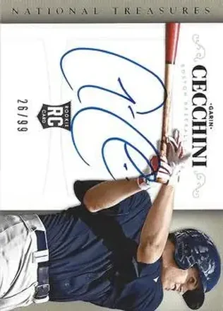 2014 Panini National Treasures #203 - Garin Cecchini - Boston Red Sox