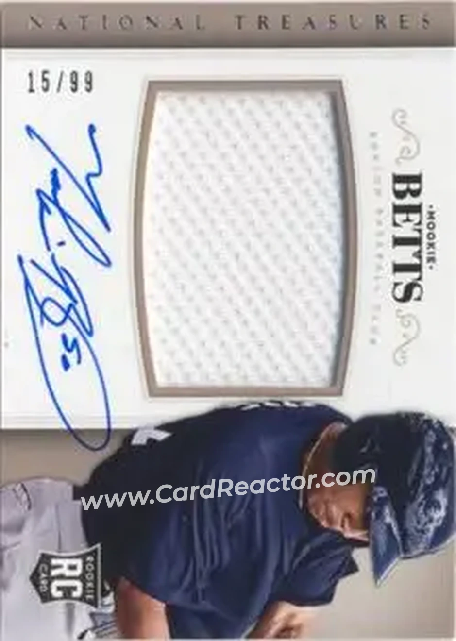 2014 Panini National Treasures #210 - Mookie Betts - Boston Red Sox - Front