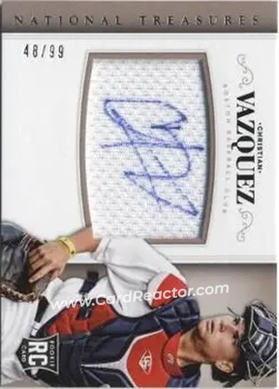 2014 Panini National Treasures #219 - Christian Vazquez - Boston Red Sox - Front