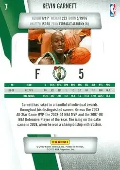 Back of Kevin Garnett