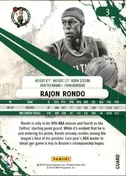 Back of Rajon Rondo
