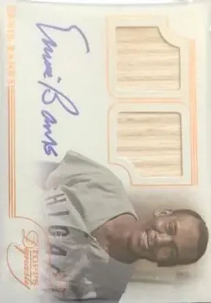 2014 Topps Dynasty #DRG-EB2 Greats Dual Relic Autographs Ernie Banks