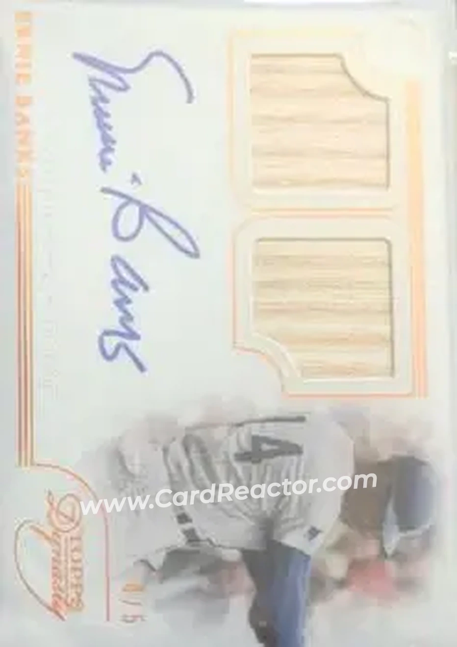 2014 Topps Dynasty - Greats Dual Relic Autographs #DRG-EB3 - Ernie Banks - Chicago Cubs - Front