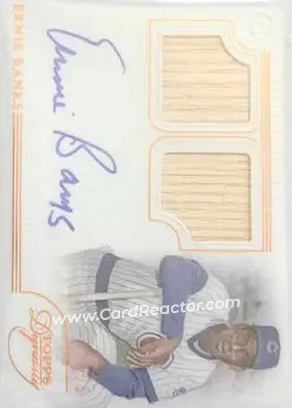 2014 Topps Dynasty - Greats Dual Relic Autographs #DRG-EB5 - Ernie Banks - Chicago Cubs - Front