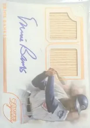 2014 Topps Dynasty #DRG-EB6 Greats Dual Relic Autographs Ernie Banks