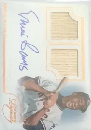 2014 Topps Dynasty #DRG-EB7 Greats Dual Relic Autographs Ernie Banks