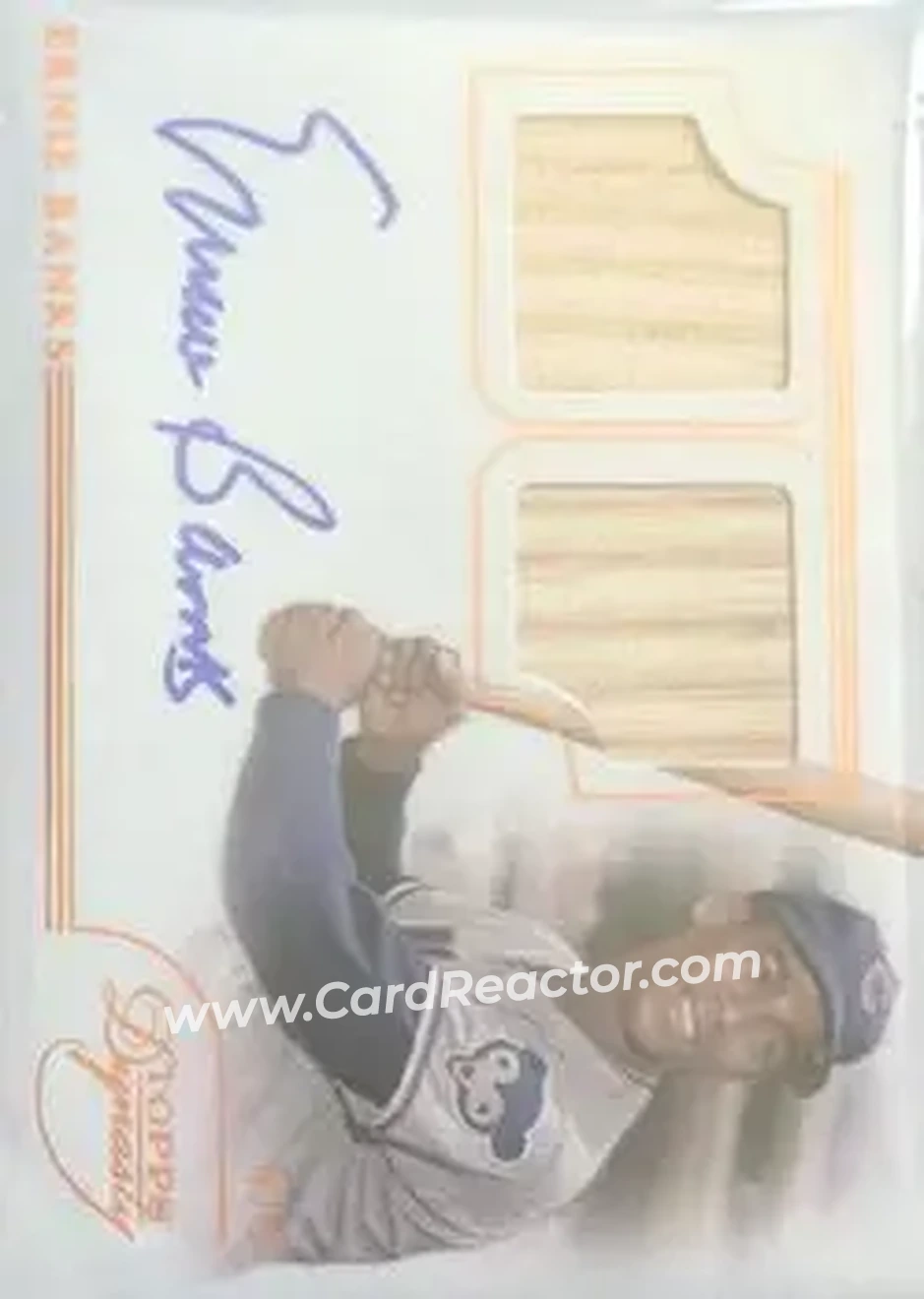 2014 Topps Dynasty - Greats Dual Relic Autographs #DRG-EB8 - Ernie Banks - Chicago Cubs - Front