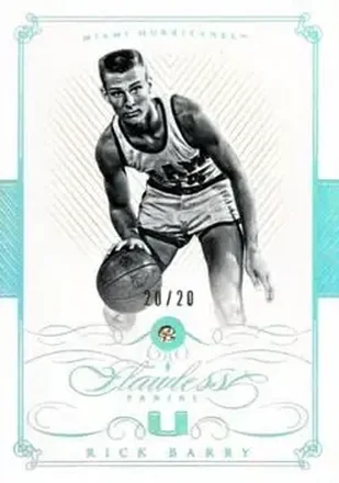 2014-15 Panini Flawless #128 - Rick Barry - Miami Hurricanes