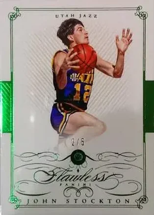 2014-15 Panini Flawless - Emerald #80 - John Stockton - Utah Jazz