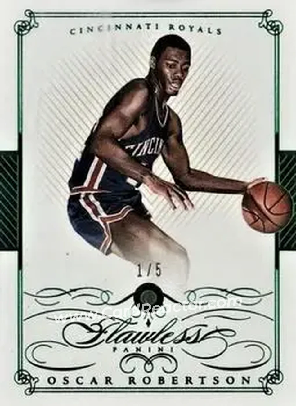 2014-15 Panini Flawless - Emerald #88 - Oscar Robertson - Cincinnati Royals - Front 2014-15 Panini Flawless - Emerald #88 - Oscar Robertson - Cincinnati Royals - Front