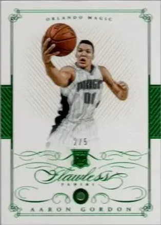 2014-15 Panini Flawless - Emerald #195 - Aaron Gordon - Orlando Magic