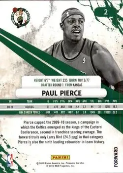 Back of Paul Pierce