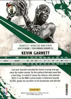 Back of Kevin Garnett