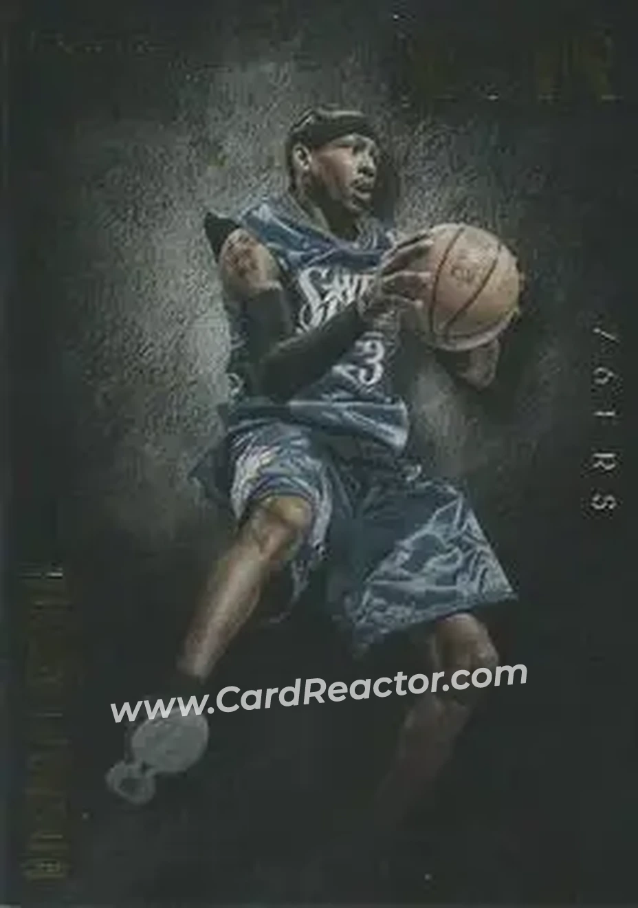 2014-15 Panini Noir #170 - Allen Iverson - Philadelphia 76ers - Front
