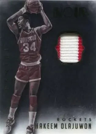 2014-15 Panini Noir - Acetate Noir Materials Prime #ANP-HW - Hakeem Olajuwon - Houston Rockets