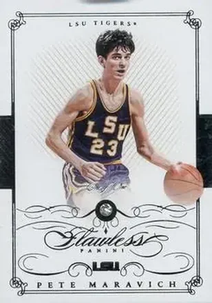 2014-15 Panini Flawless - Black #121 - Pete Maravich - LSU Tigers