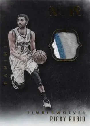 2014-15 Panini Noir - Acetate Noir Materials Prime #ANP-RRU - Ricky Rubio - Minnesota Timberwolves