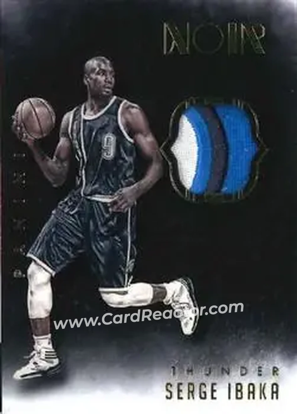 2014-15 Panini Noir - Acetate Noir Materials Prime #ANP-SI - Serge Ibaka - Oklahoma City Thunder - Front