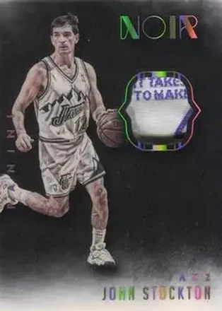 2014-15 Panini Noir - Acetate Noir Materials Prime Tags #45 - John Stockton - Utah Jazz