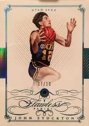 2014-15 Panini Flawless - Sapphire #80 - John Stockton - Utah Jazz