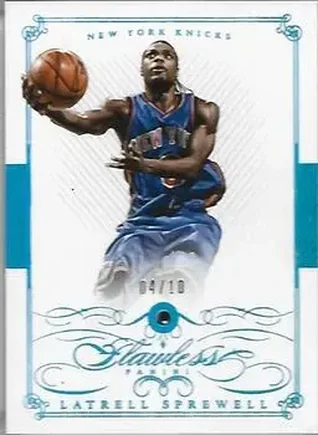 2014-15 Panini Flawless - Sapphire #100 - Latrell Sprewell - New York Knicks