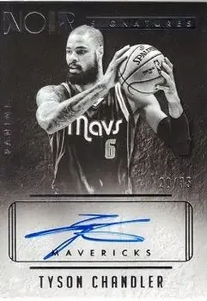 2014-15 Panini Noir - Auto Noir Black and White #NBW-TC - Tyson Chandler - Dallas Mavericks