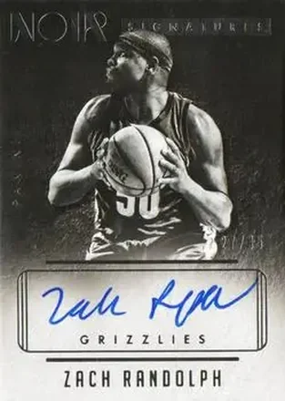2014-15 Panini Noir - Auto Noir Black and White #NBW-ZR - Zach Randolph - Memphis Grizzlies