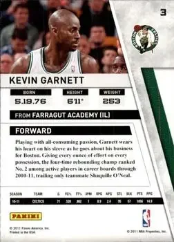 Back of Kevin Garnett