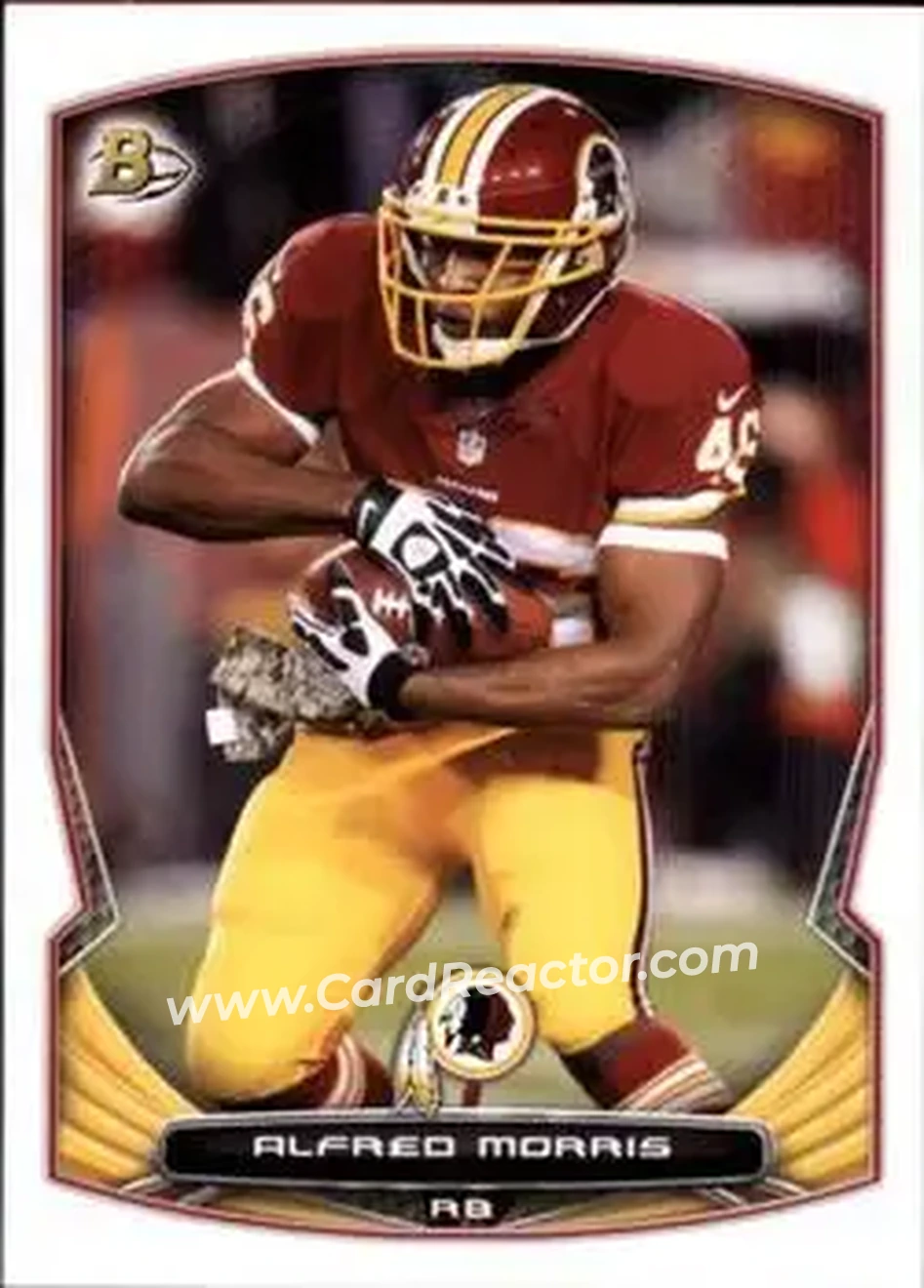 2014 Bowman #21 - Alfred Morris - Washington Redskins - Front