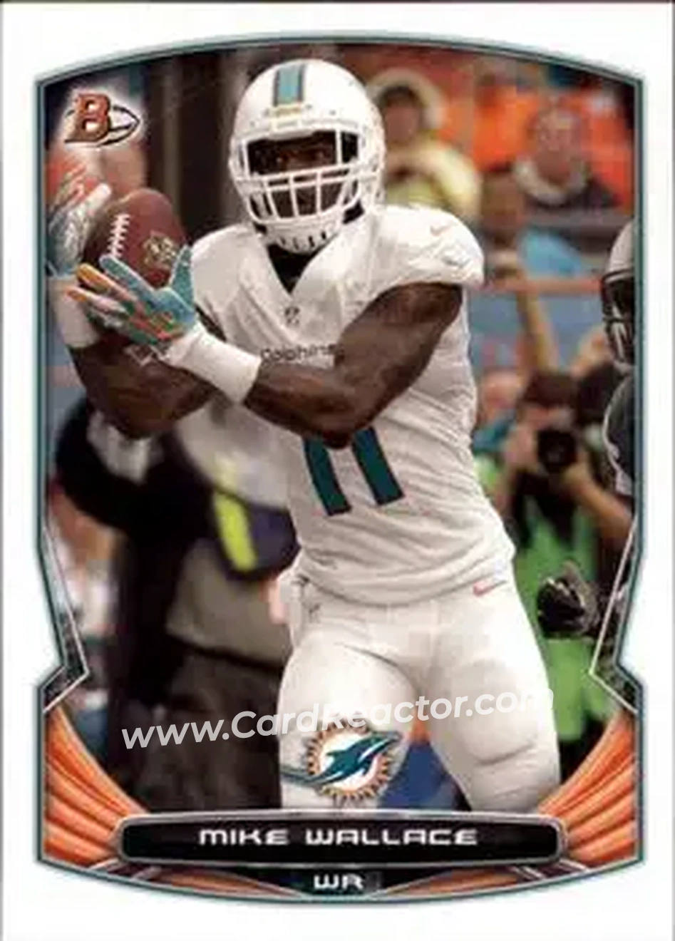 2014 Bowman #23 - Mike Wallace - Miami Dolphins - Front