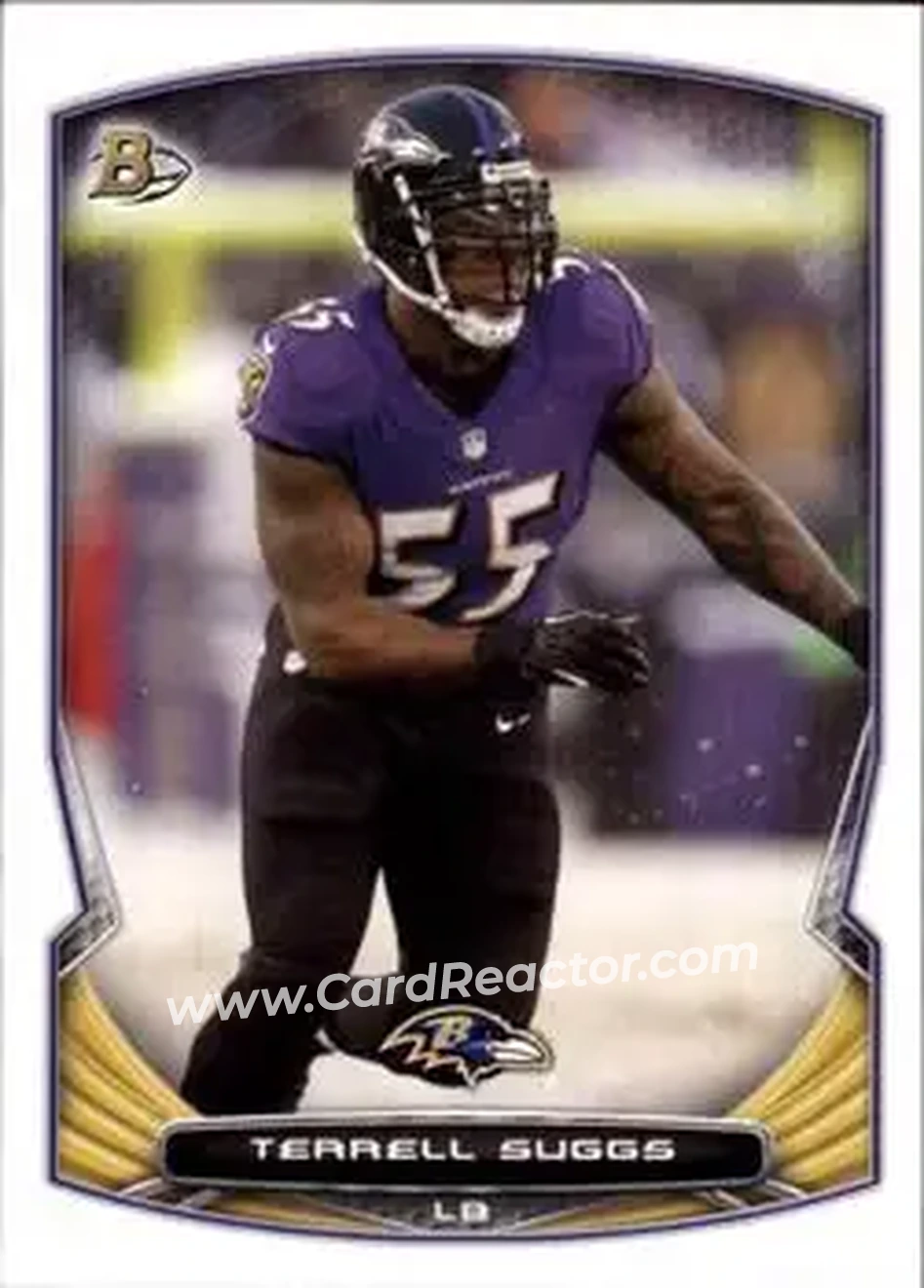 2014 Bowman #25 - Terrell Suggs - Baltimore Ravens - Front