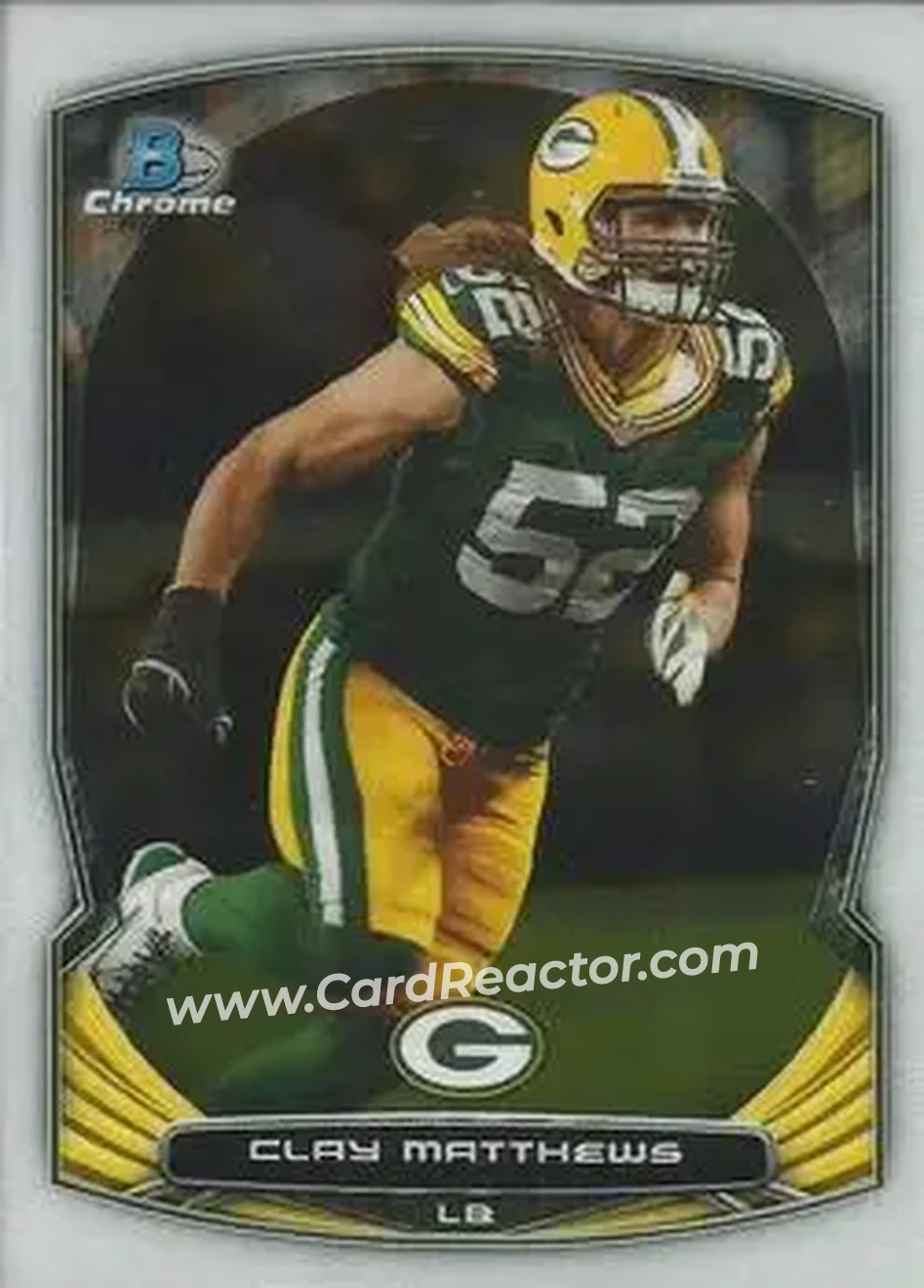 2014 Bowman Chrome #16 - Clay Matthews - Green Bay Packers - Front