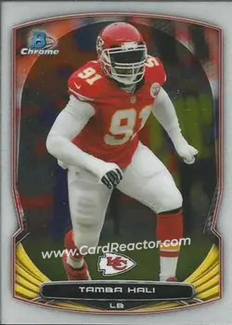 2014 Bowman Chrome #18 - Tamba Hali - Kansas City Chiefs - Front